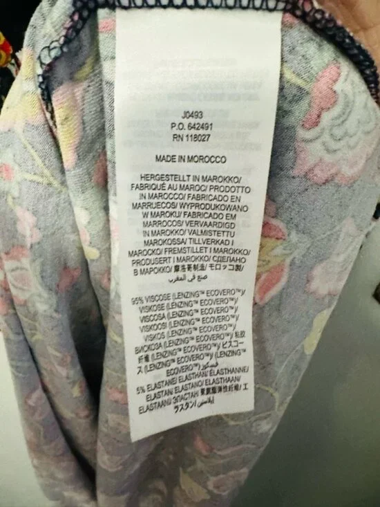 Boden Abigail Jersey Midi Dress Navy Floral Ruched Waist Size 8 Elegant - Picture 8 of 13